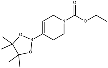 4-(4,4,5,5-四甲基-1,3,2-二氧硼杂环戊烷-2-基)-3,6-二氢吡啶-1(2H)-甲酸乙酯 结构式