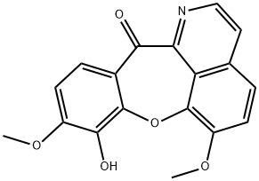 6,9-Dimethoxy-8-hydroxy-12H-[1]benzoxepino[2,3,4-ij]isoquinolin-12-one 结构式