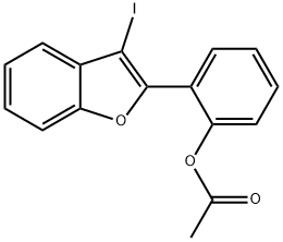 ACETIC ACID 2-(3-IODO-BENZOFURAN-2-YL)-PHENYL ESTER 结构式