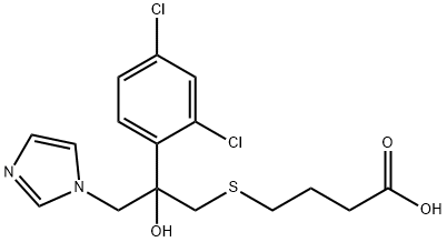 4-[2-(2,4-dichlorophenyl)-2-hydroxy-3-imidazol-1-yl-propyl]sulfanylbut anoic acid 结构式