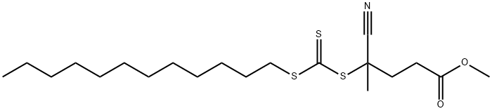 Pentanoic acid, 4-cyano-4-[[(dodecylthio)thioxoMethyl]thio]-, Methyl ester 结构式