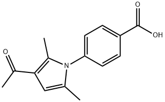 4-(3-乙酰基-2,5-二甲基-1H-吡咯-1-基)苯甲酸 结构式