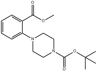 1-BOC-4-(2-甲氧基羰基苯基)哌嗪 结构式