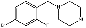 1-(4-溴-2-氟苄基)哌嗪 结构式