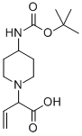 2-[4-N-(叔丁氧羰基)氨基哌啶-1-基]-3-丁烯酸 结构式