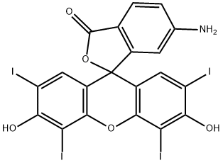 6-氨基四碘荧光素 结构式