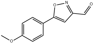 5-(4-甲氧苯基)异噁唑-3-甲醛 结构式