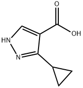 3-环丙基吡唑-4-羧酸 结构式