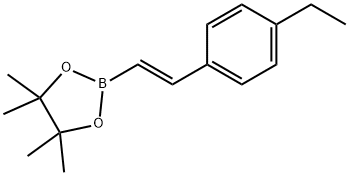 4-乙基-反-BETA-苯乙烯基硼酸频哪醇酯 结构式