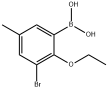 3-溴-2-乙氧基-5-甲基苯基硼酸 结构式