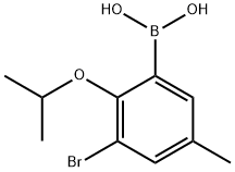 3-溴-2-异丙氧基-5-甲基苯基硼酸 结构式