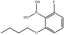 2-丁氧基-6-氟苯基硼酸 结构式