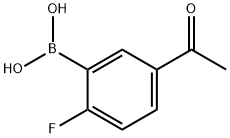 5-乙酰基-2-氟苯硼酸 结构式