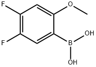 4,5-二氟-2-甲氧基苯基硼酸 结构式