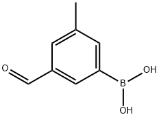 3-甲酰基-5-甲基苯基硼酸 结构式