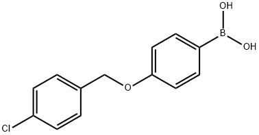 4-(4'-氯苄氧基)苯基硼酸 结构式