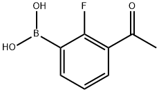 3-乙酰基-2-氟苯基硼酸 结构式