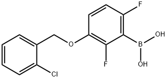 2,6-二氟-3-(2'-氯苄氧基)苯基硼酸 结构式