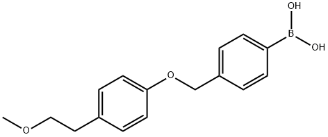 4-[(4'-(2-甲氧基乙基)苯氧基)甲基]苯基硼酸 结构式