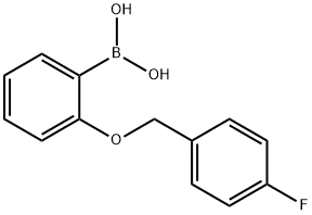 2-(4'-氟苄氧基)苯基硼酸 结构式