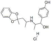 4-[1-hydroxy-2-[1-(2-methylbenzo[1,3]dioxol-2-yl)propan-2-ylamino]prop yl]phenol hydrochloride 结构式