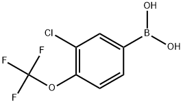 [3-氯-4-(三氟甲氧基)苯基]硼酸 结构式