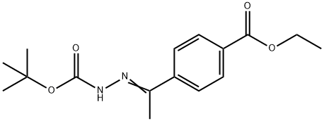 (Z)-2-(1-(4-(甲氧基羰基)苯基)亚乙基)肼甲酸叔丁酯 结构式