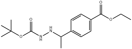 2-(1-(4-(乙氧基羰基)苯基)乙基)肼基甲酸叔丁酯 结构式