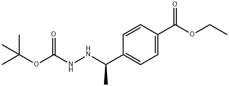 (R)-2-(1-(4-(乙氧基羰基)苯基)乙基)肼基甲酸叔丁酯 结构式