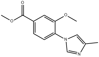 3-甲氧基-4-(4-甲基-1H-咪唑-1-基)苯甲酸甲酯 结构式