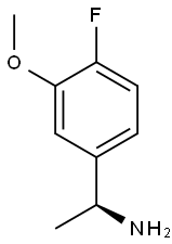 (1S)-(4-氟-3-甲氧基苯基)乙胺 结构式