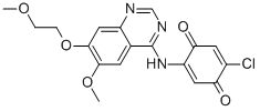 2-CHLORO-5-(6-METHOXY-7-(2-METHOXYETHOXY)QUINAZOLIN-4-YLAMINO)CYCLOHEXA-2,5-DIENE-1,4-DIONE 结构式