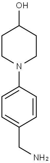 1-[4-(氨基甲基)苯基]哌啶-4-醇 结构式