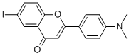 2-(4-DIMETHYLAMINO-PHENYL)-6-IODO-CHROMEN-4-ONE 结构式