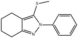 3-METHYLTHIO-2-PHENYL-4,5,6,7-TETRAHYDRO-2H-INDAZOLE 结构式