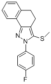 2-(4-FLUOROPHENYL)-3-METHYLTHIO-4,5-DIHYDRO-2H-BENZO[G]INDAZOLE 结构式