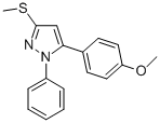 5-(4-METHOXYPHENYL)-3-METHYLTHIO-1-PHENYL-1H-PYRAZOLE 结构式