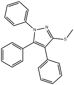3-METHYLTHIO-1,4,5-TRIPHENYL-1H-PYRAZOLE 结构式
