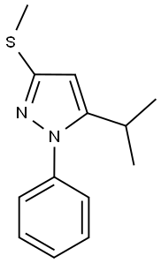 5-ISOPROPYL-3-METHYLTHIO-1-PHENYL-1H-PYRAZOLE 结构式