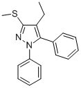 1,5-DIPHENYL-4-ETHYL-3-METHYLTHIO-1H-PYRAZOLE 结构式