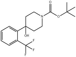 1-BOC-4-[2-(TRIFLUOROMETHYL)PHENYL]-4-HYDROXYPIPERIDINE 结构式