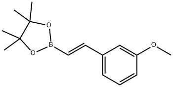 反式-2-(3-甲氧基苯基)乙烯基硼酸频那醇酯 结构式