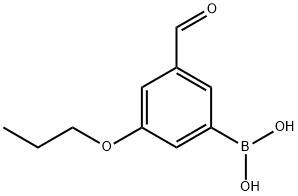 3-甲酰基-5-丙氧基苯基硼酸 结构式