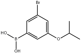 3-溴-5-异丙氧基苯基硼酸 结构式