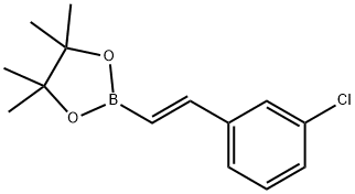 反式-2-(3-氯苯基)乙烯基硼酸频那醇酯 结构式