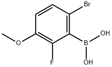 6-溴-2-氟-3-甲氧基苯硼酸 结构式