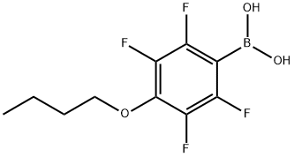4-丁氧基-2,3,5,6-四氟苯基硼酸 结构式