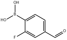 2-氟-4-甲酰基苯硼酸 结构式