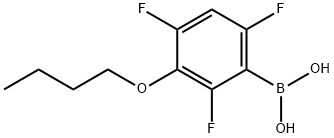 3-丁氧基-2,4,6-三氟苯基硼酸 结构式