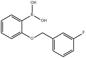 2-(3'-氟苄氧基)苯基硼酸 结构式